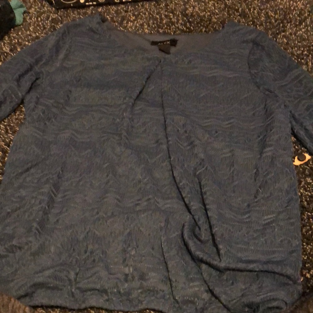 Blue alyx long sleeve blouse